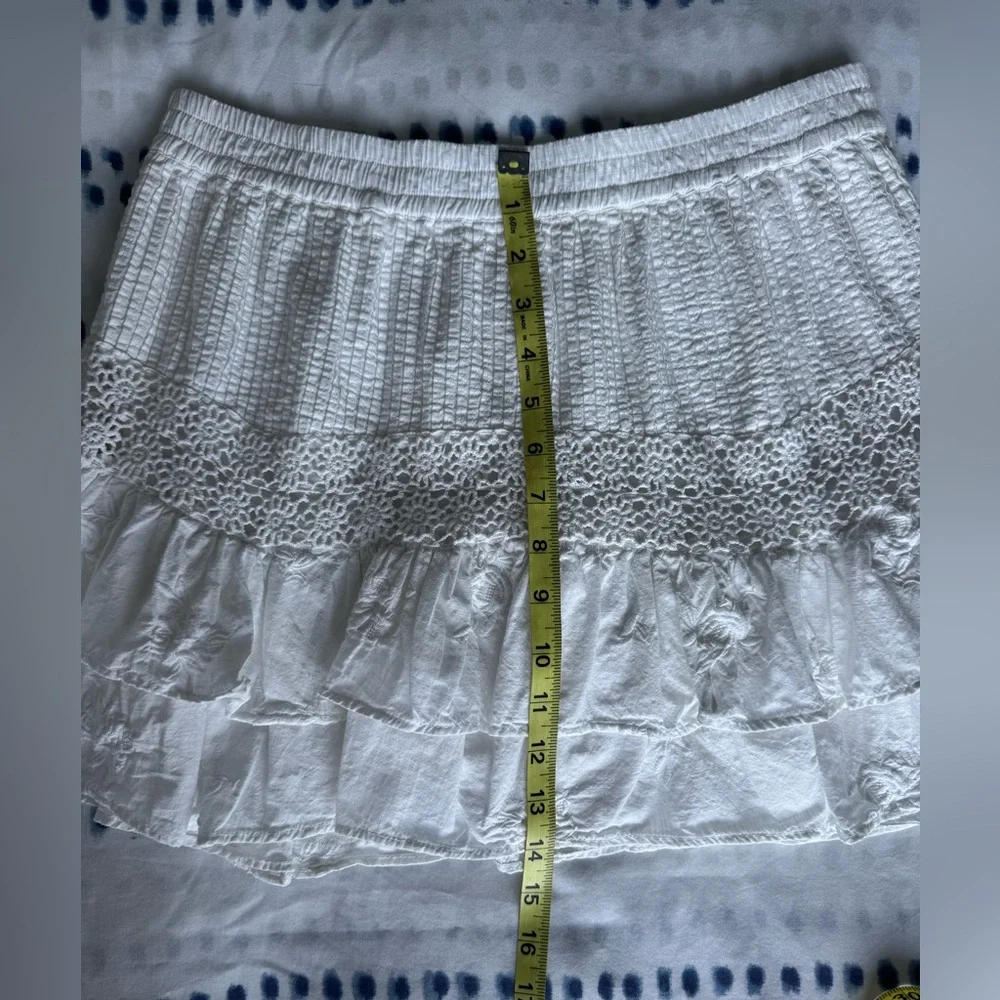 Love Shack Fancy True White Rilo Skirt - Size L - Picture 12 of 13